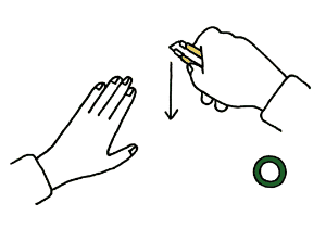 はじめてのカッター使い方 作業中：押さえる手の位置に気をつける